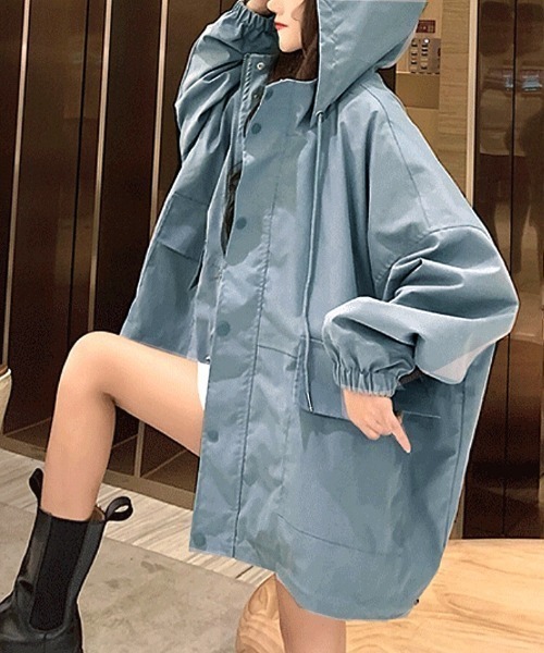 「SHEENA」 マウンテンパーカー M ブルー レディース_画像6