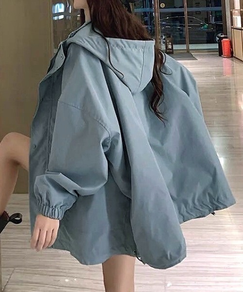 「SHEENA」 マウンテンパーカー M ブルー レディース_画像7