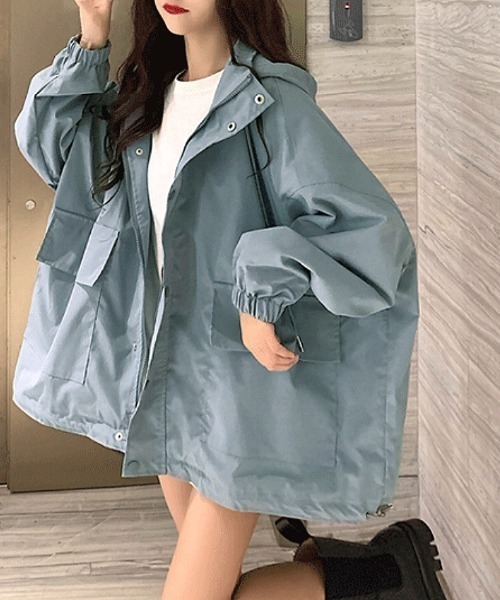 「SHEENA」 マウンテンパーカー M ブルー レディース_画像8