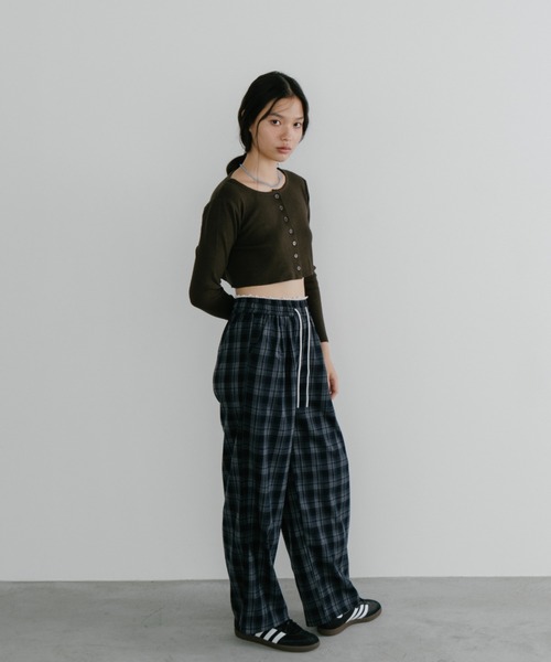 「duei」 イージーパンツ FREE ネイビー レディース_画像7