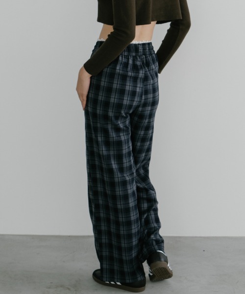 「duei」 イージーパンツ FREE ネイビー レディース_画像8