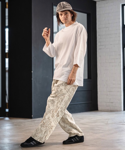 CAMBIO（カンビオ） パンツ mp14520- Floral Gobelin Wide Straight