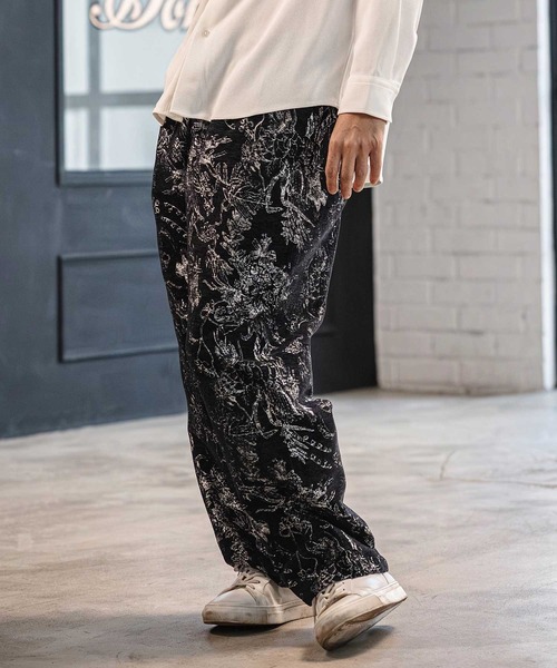 CAMBIO（カンビオ） パンツ mp14520- Floral Gobelin Wide Straight