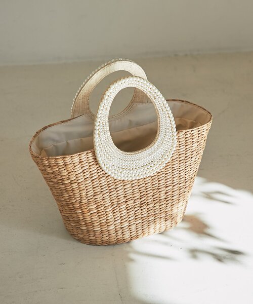 La boutique BonBon★パールハンドルバスケットカゴバッグ2WAY La boutique Bonbon（ラブティックボンボン） かごバッグ カゴバッグ