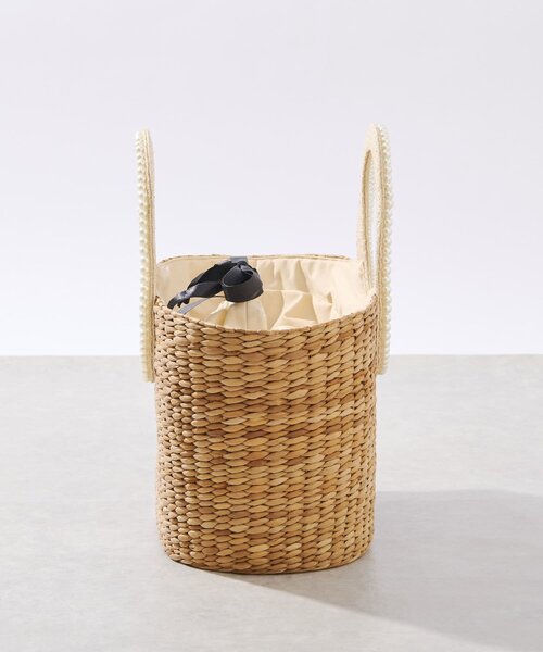 ラブティックボンボンパールハンドルバスケットL デートにおすすめ！愛されバッグ】パールハンドルバスケットL | La