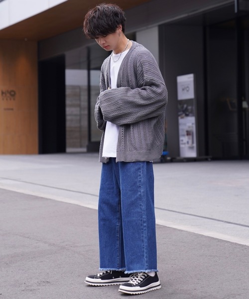 「ADAMASTE」 ニットカーディガン FREE グリーン メンズ_画像2