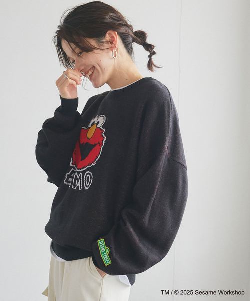 「SESAME STREET」 長袖ニット LL ブラック レディース_画像7