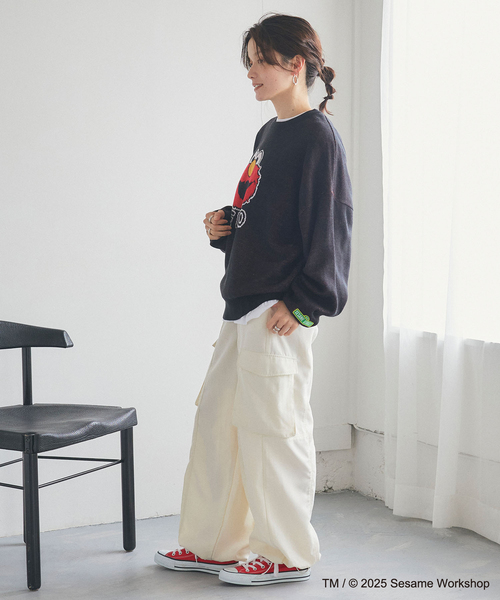 「SESAME STREET」 長袖ニット LL ブラック レディース_画像8