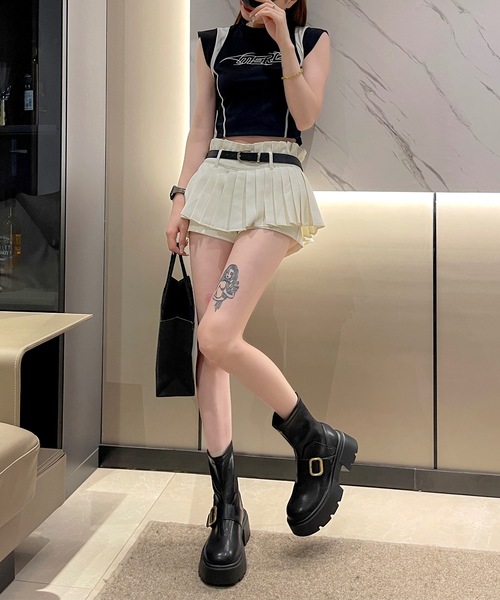 「Lace Ladies」 ショートブーツ 22.5 ブラック レディース_画像2