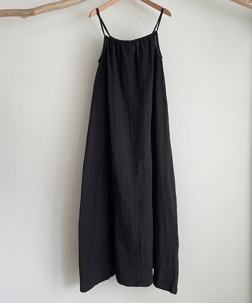 「CANAL JEAN」 「red chop works」キャミソールワンピース 38 ブラック レディースの画像
