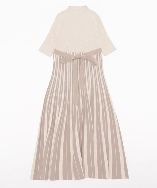 「MERCURYDUO」 ニットワンピース SMALL ベージュ レディース_画像2