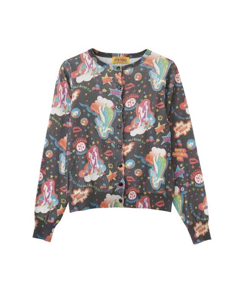 ヒステリックグラマー ネイティブ ハイビスカス柄 花柄　ニットカーディガン 中古・古着通販】Hysteric Glamour (ヒステリックグラマー) SEE NO
