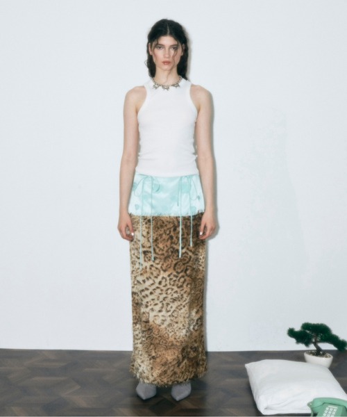 「musubore」 ロングスカート 1 シルバー レディース_画像2