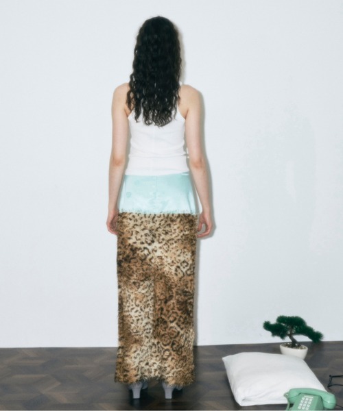 「musubore」 ロングスカート 1 シルバー レディース_画像4