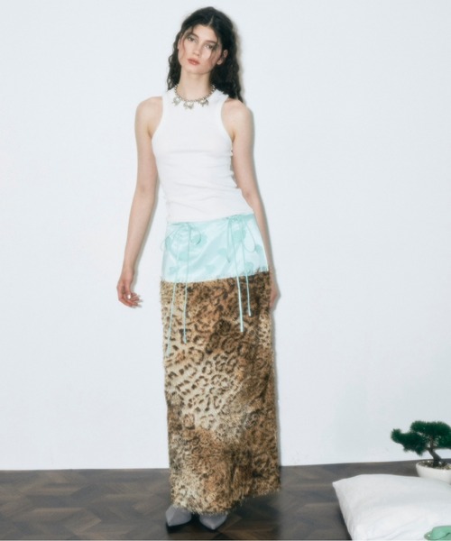 「musubore」 ロングスカート 1 シルバー レディース_画像5