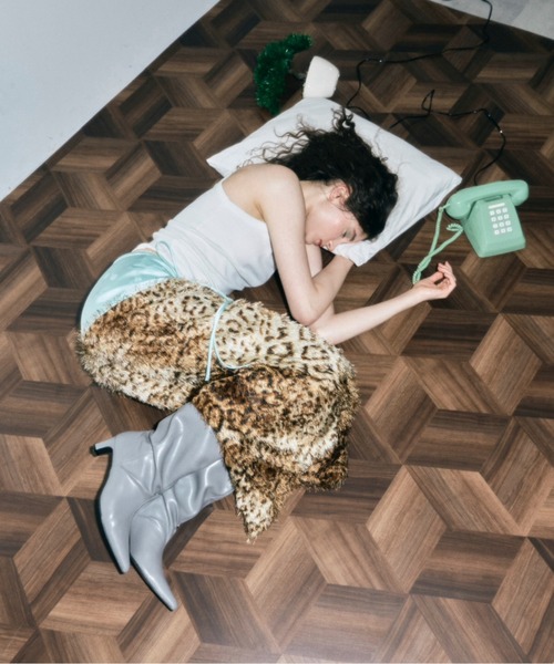 「musubore」 ロングスカート 1 シルバー レディース_画像6