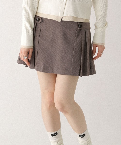 Heather（ヘザー） スカート サイドプリーツミニスカート 652974