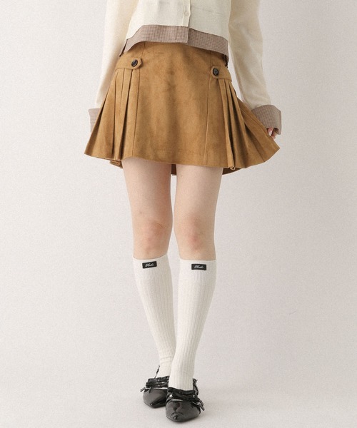 Heather（ヘザー） スカート サイドプリーツミニスカート 652974
