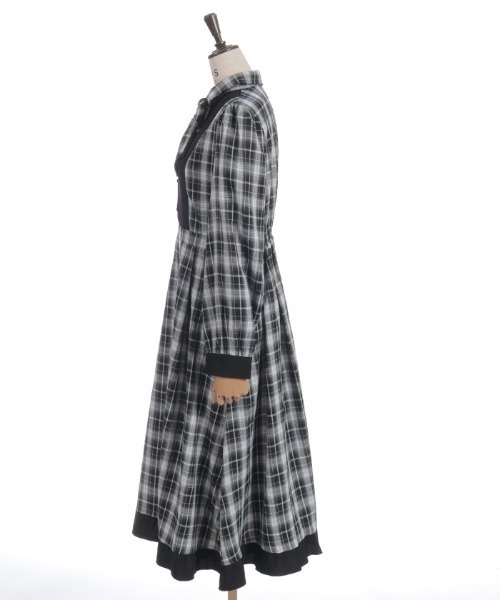 axes femme（アクシーズ ファム） ワンピース チェック切替シャツ