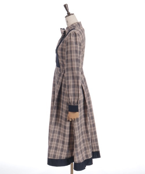 axes femme（アクシーズ ファム） ワンピース チェック切替シャツ