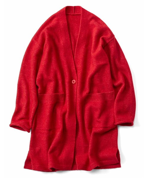 「Live in comfort」 ニットカーディガン 4L グレー レディース_画像4