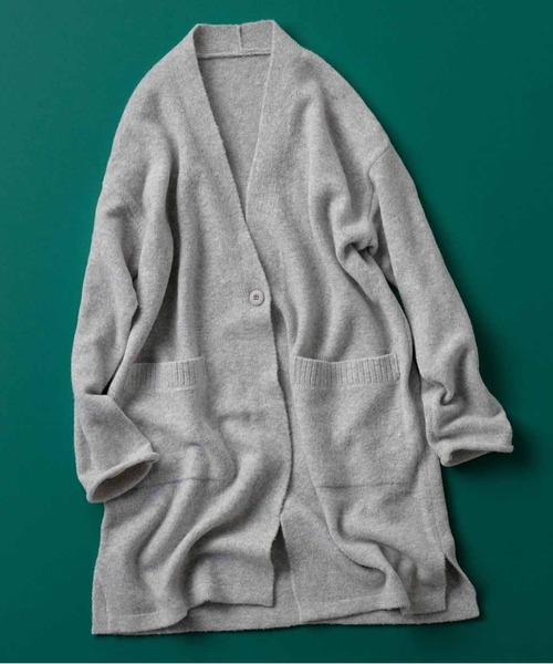 「Live in comfort」 ニットカーディガン 4L グレー レディース_画像5