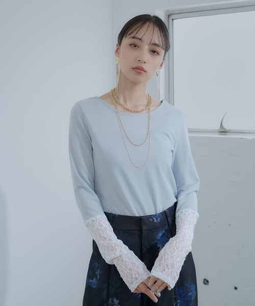 HARE（ハレ） tシャツ 2WAYラメシアーレースキリカエカットソー(HARE