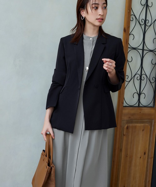 「RUIRUE BOUTIQUE」 7分袖ワンピース S アッシュ レディース