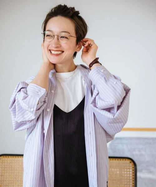 「oblekt」 長袖シャツ FREE グレー レディース_画像4