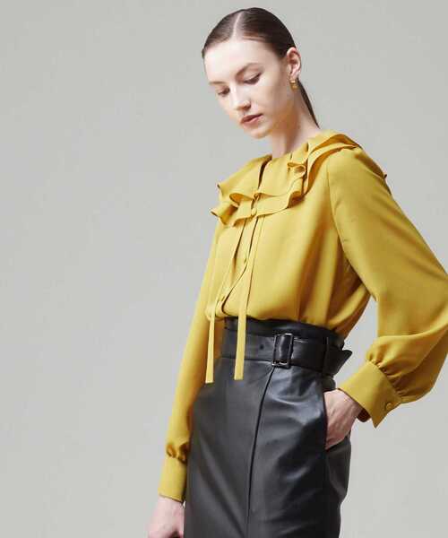 「Liesse」 長袖ブラウス FREE イエロー レディース_画像7