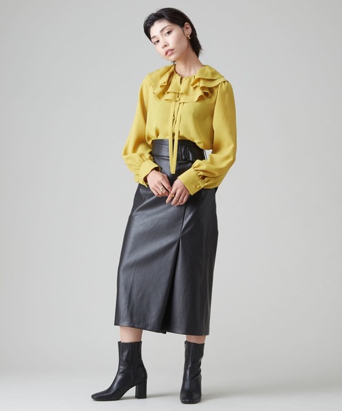 「Liesse」 長袖ブラウス FREE イエロー レディース_画像8