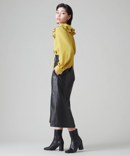 「Liesse」 長袖ブラウス FREE イエロー レディース_画像9