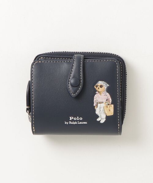 新品　ポロラルフローレン　二つ折り財布　コンパクトウォレット　ポロベア POLO RALPH LAUREN（ポロ・ラルフローレン） 財布 Polo ベア レザー