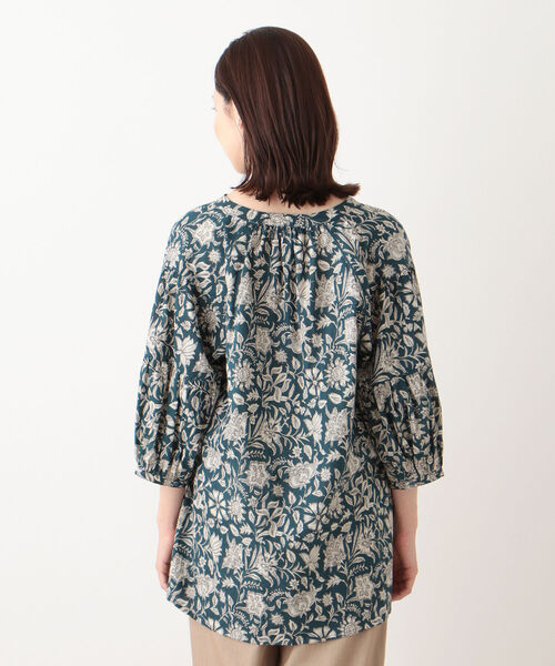 「Afternoon Tea」 7分袖ブラウス MEDIUM ブラウン レディース_画像4