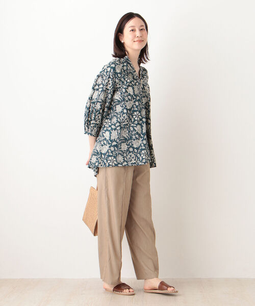 「Afternoon Tea」 7分袖ブラウス MEDIUM ブラウン レディース_画像6