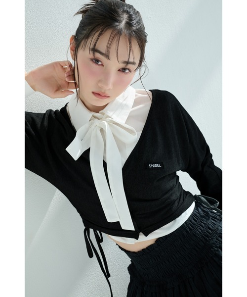 SNIDEL カーディガン ボレロ SNIDEL（スナイデル） カーディガン 「WEB限定/LUMISHADE」UVボレロ