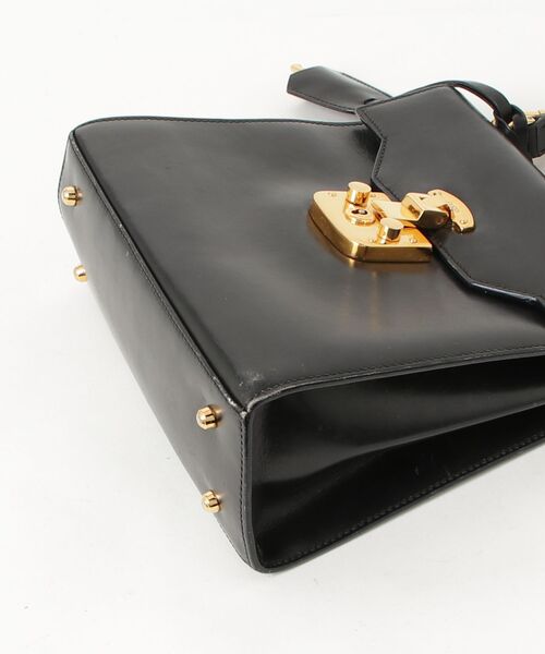 GUCCI ミラー付き レディロック 2way レザーハンドバッグ GUCCI（グッチ） レディロック 2WAYバッグ ONE SIZE ブラック