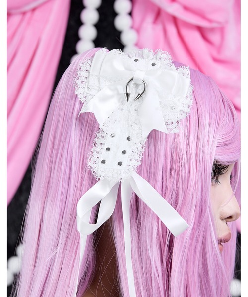 AVENCHUMU Ribbon ＆ studs lace cross head dress : ZOZOTOWN Yahoo