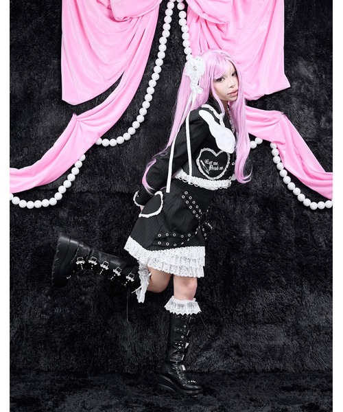 AVENCHUMU Ribbon ＆ studs lace cross head dress : ZOZOTOWN Yahoo