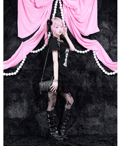 AVENCHUMU Ribbon ＆ studs lace cross head dress : ZOZOTOWN Yahoo