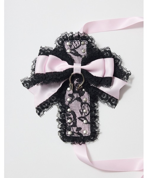 AVENCHUMU Ribbon ＆ studs lace cross head dress : ZOZOTOWN Yahoo