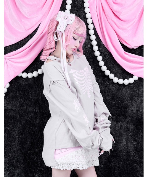 AVENCHUMU Ribbon ＆ studs lace cross head dress : ZOZOTOWN Yahoo