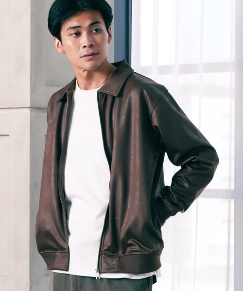 JIGGYS SHOP（ジギーズショップ） ジャージ ストレッチ フェイクレザー