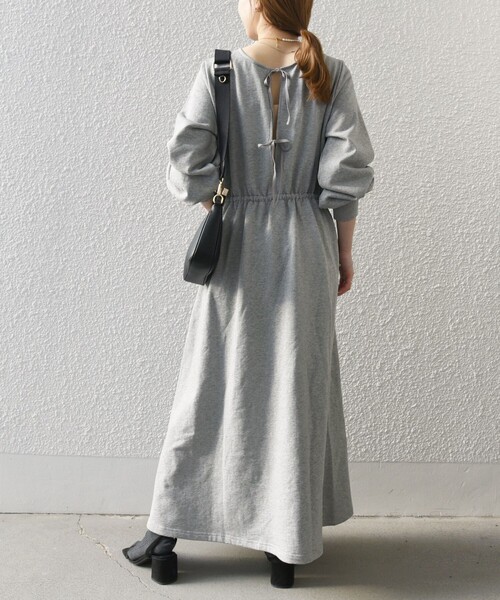 「SHIPS any」 長袖ワンピース ONE SIZE ネイビー レディース_画像2
