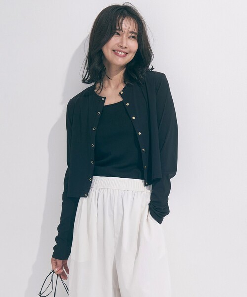 ラッシュガード ラッシュガード スナップカーディガン レディースの画像