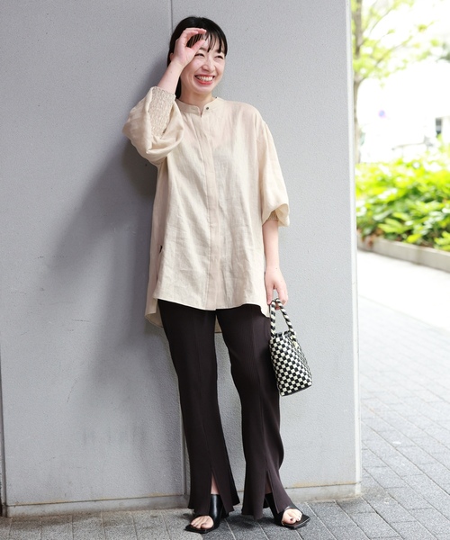 「journal standard L'essage」 長袖ブラウス - ブラウン レディース_画像5