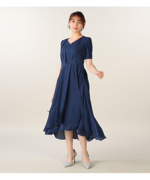 「LAISSE PASSE」 半袖ワンピース 36 パープル レディース_画像3