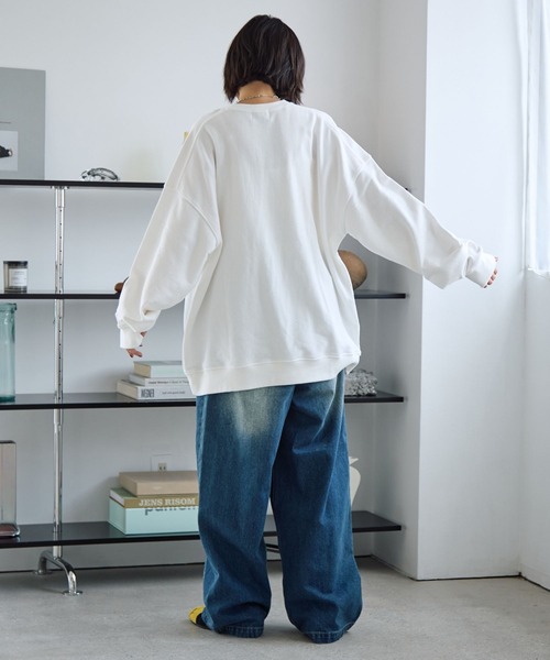 「PBLIM」 スウェットカットソー MEDIUM ブラウン レディース_画像6