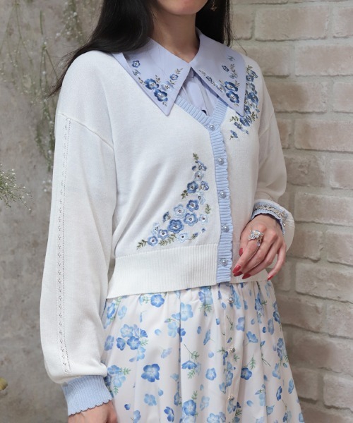 axes femme（アクシーズ ファム） カーディガン 接触冷感ネモフィラ