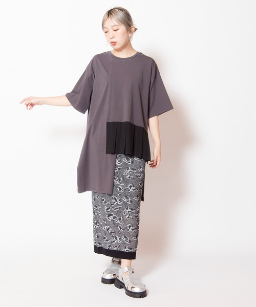 OSMOSIS（オズモーシス） tシャツ アシンメトリー切替Tシャツ
